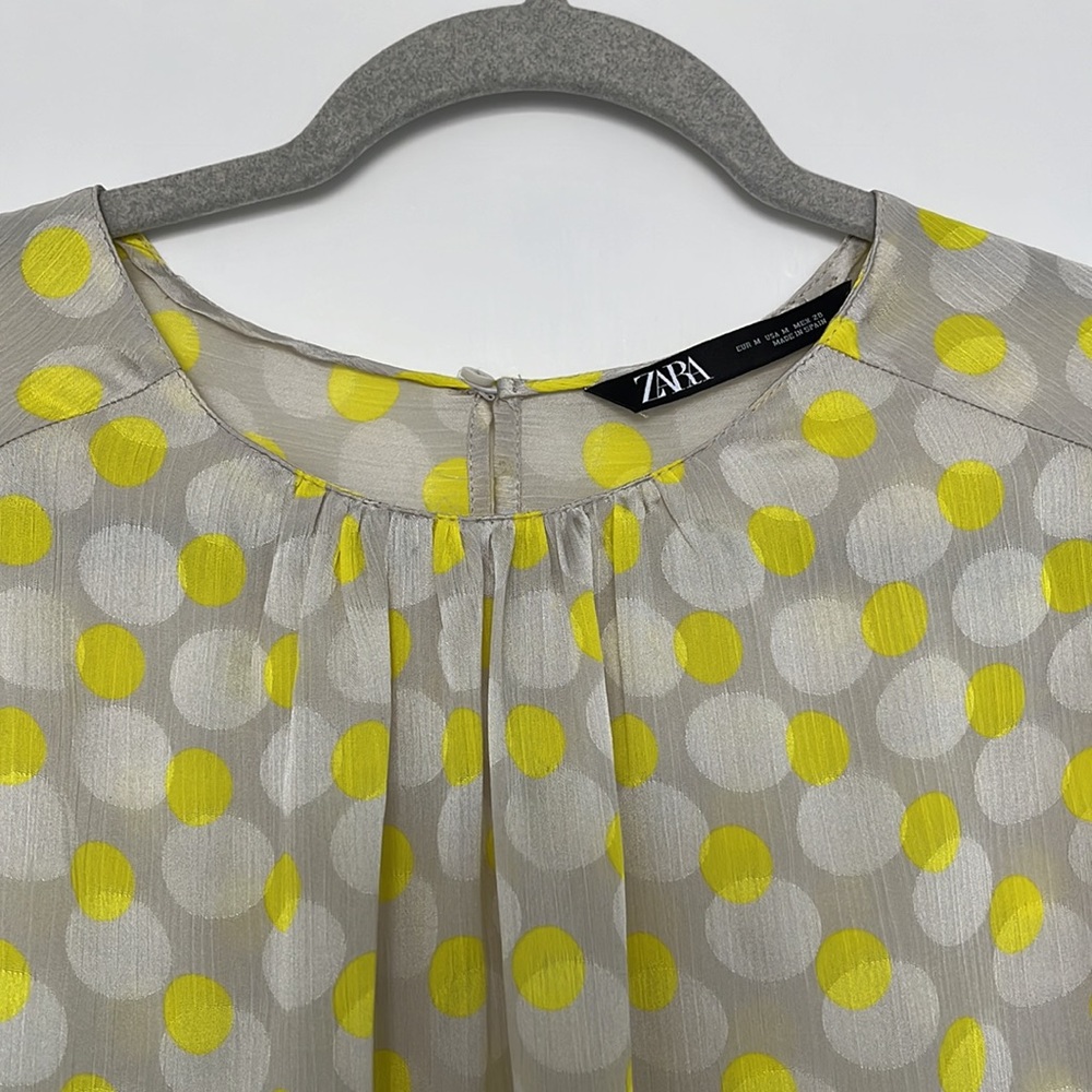 yellow blouse zara